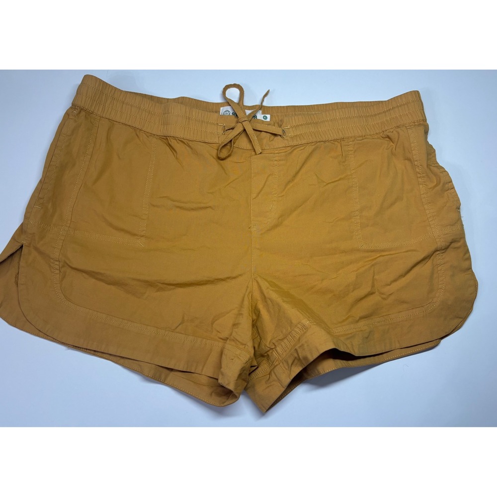 Aventura wmn XL Mustard Yellow Organic Cotton Drawstring Shorts pull-on parker